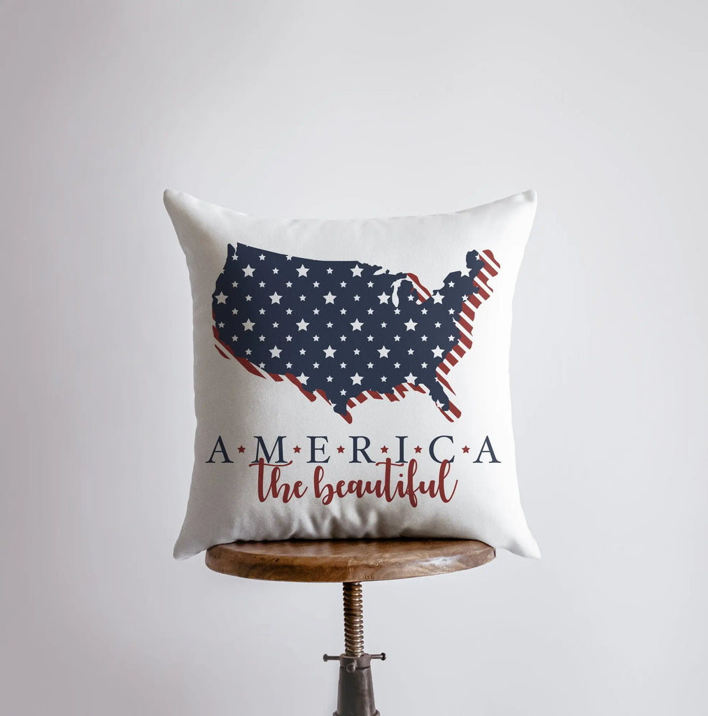 America the Beautiful | Pillow Cover | Memorial Gift | Throw Pillow | Home Decor | Freedom Pillow | Farmhouse Decor | Throw Pillows | Mom Gift UniikPillows