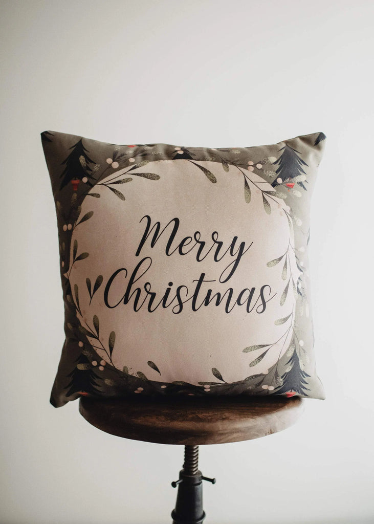 Beige Merry Christmas | Throw Pillow Cover | Christmas tree | Christmas Gifts | Room Decor | Mom Gift | Aaesthetic Room Decor UniikPillows