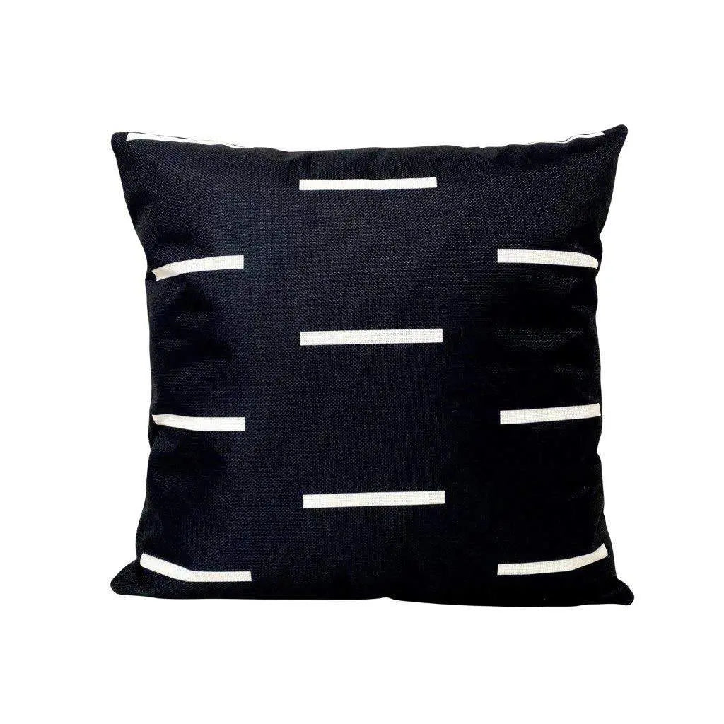 Black with White Line Pattern Pillow Cover | Modern Farmhouse | Minimalist | Luxury Throw Pillows | Beautiful Throw Pillow | High End Pillow UniikPillows
