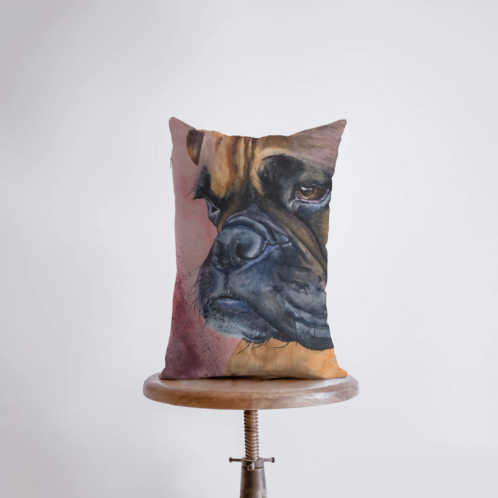 Boxer | Watercolor Tan Boxer | 12x18 | Pillow Cover | Dogs | Home Decor | Custom Dog Pillow | Boxer Mom | Dog Lover Gift | Dog Mom Gift UniikPillows