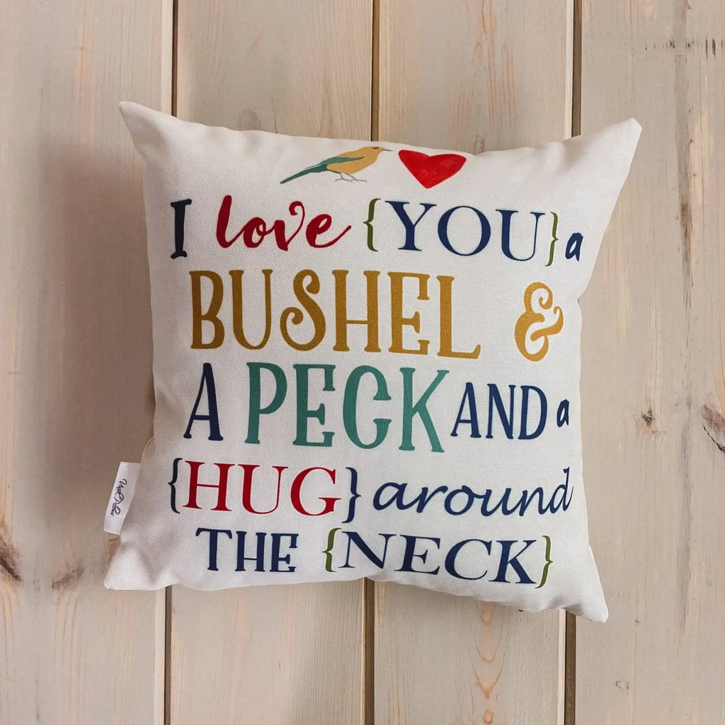 Bushel and a Peck | Pillow Cover | Home Decor | Throw Pillow | Grandmother Gift | Mom Gift | Personalized Gift | Gift for Mom | Room Decor UniikPillows