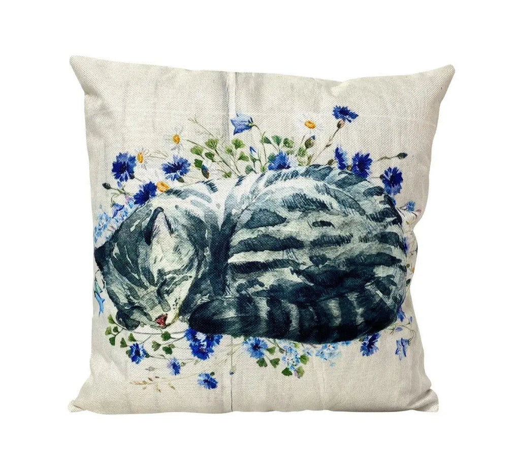 Cat |  Watercolour | Cat Pillow | Cute Cat | Cat Gifts | Cat Decor | Cat Photo | Gifts for Cat Lovers | Accent pillow | Throw Pillow Covers UniikPillows