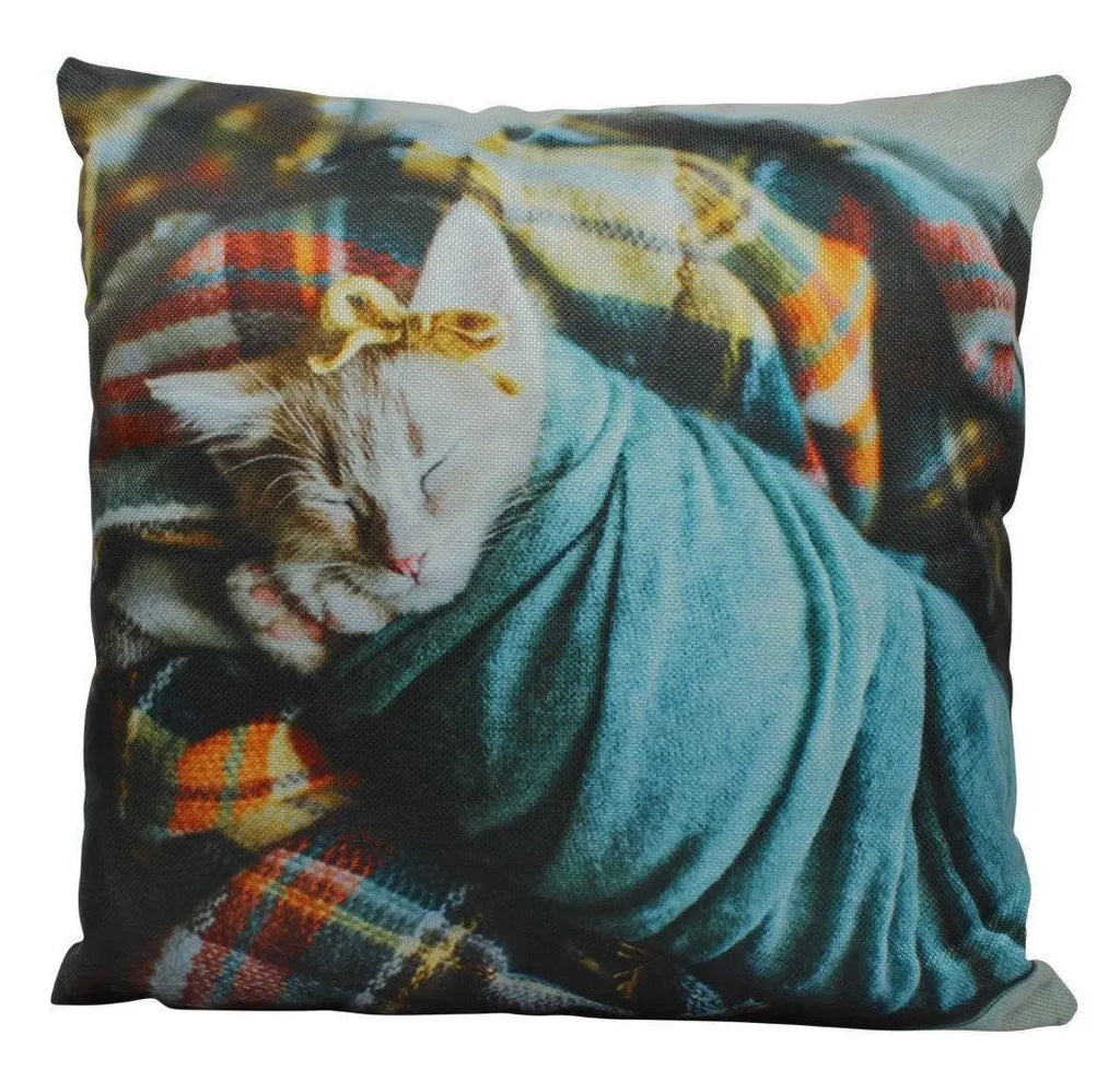 Cat | Sleeping Cat | Cat Pillow | Cute Cat | Cat Gifts | Cat Decor | Cat Photo | Gifts for Cat Lovers | Accent pillow | Throw Pillow Covers UniikPillows