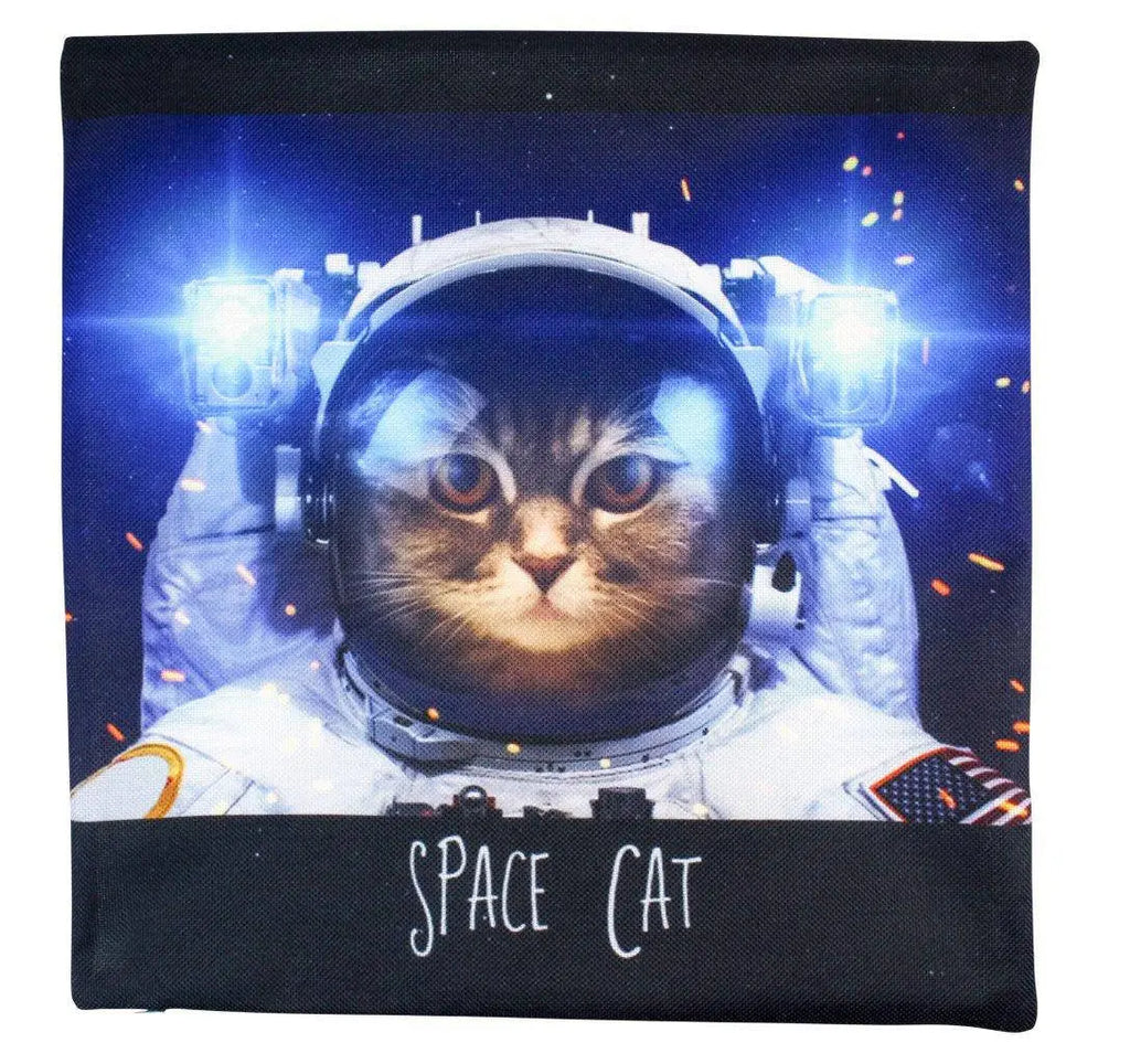 Cat | Space Cat | Outer Space Cat | Pillow Cover | Astronaut Helemt | Throw Pillow | Home Decor | Outer Space | Gifts For Cat Lovers UniikPillows