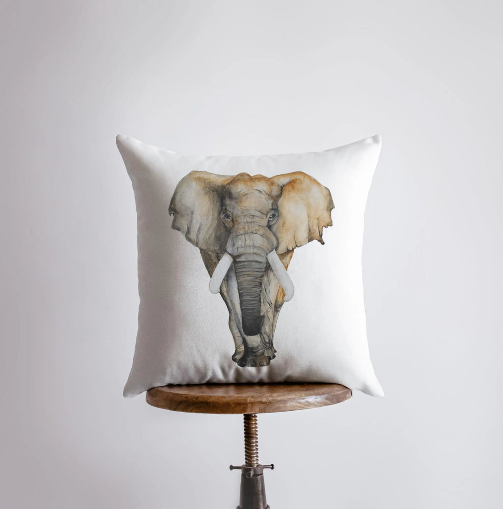 Elephant | Africa | Pillow | Vintage | Throw Pillow | Wilderness | Animal | Room Decor | Couch Pillows | Custom Pillows | Decorative Pillows UniikPillows