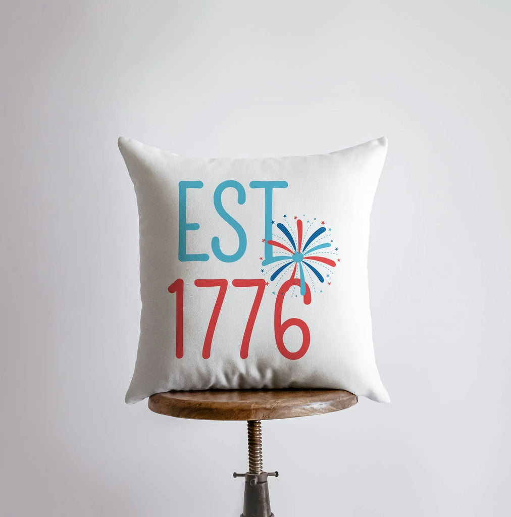 Est 1776 | Pillow Cover | Memorial Gift | Home Decor | Freedom Pillow | Pillow | Farmhouse Decor | Throw Pillows | Bedroom Decor | Fourth US UniikPillows