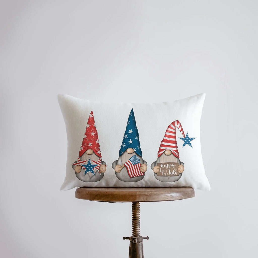 Fourth of July Gnome  | 18x12 |  Pillow Cover | Memorial Gift | Home Decor | Freedom Pillow | Decor | Throw Pillows | Bedroom Decor | 4th of July UniikPillows