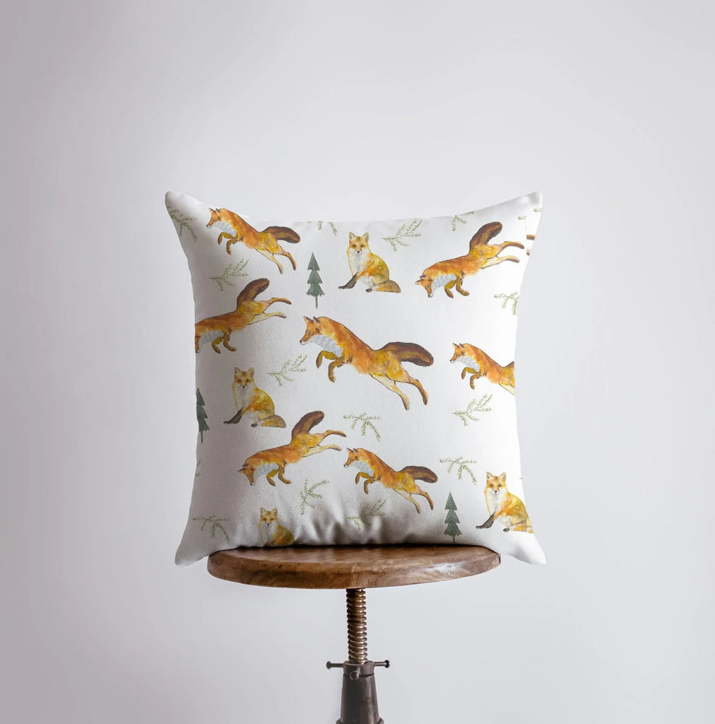 Fox's | Pattern | Pillow Cover | Fox Decor | Throw Pillow | Animal Lover | Fox Art | Animal Print Pillows For Couch | Unique Throw Pillow UniikPillows