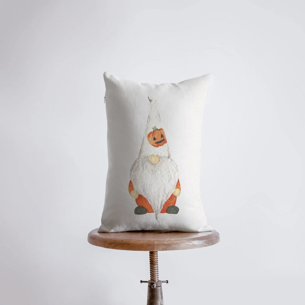 Halloween Gnome with Jack-o-Lantern Pillow | Gnome Decor | 12x18 | Pillow Cover | Modern Farmhouse | Lumbar Pillow | Sofa Pillows | Her Gift UniikPillows
