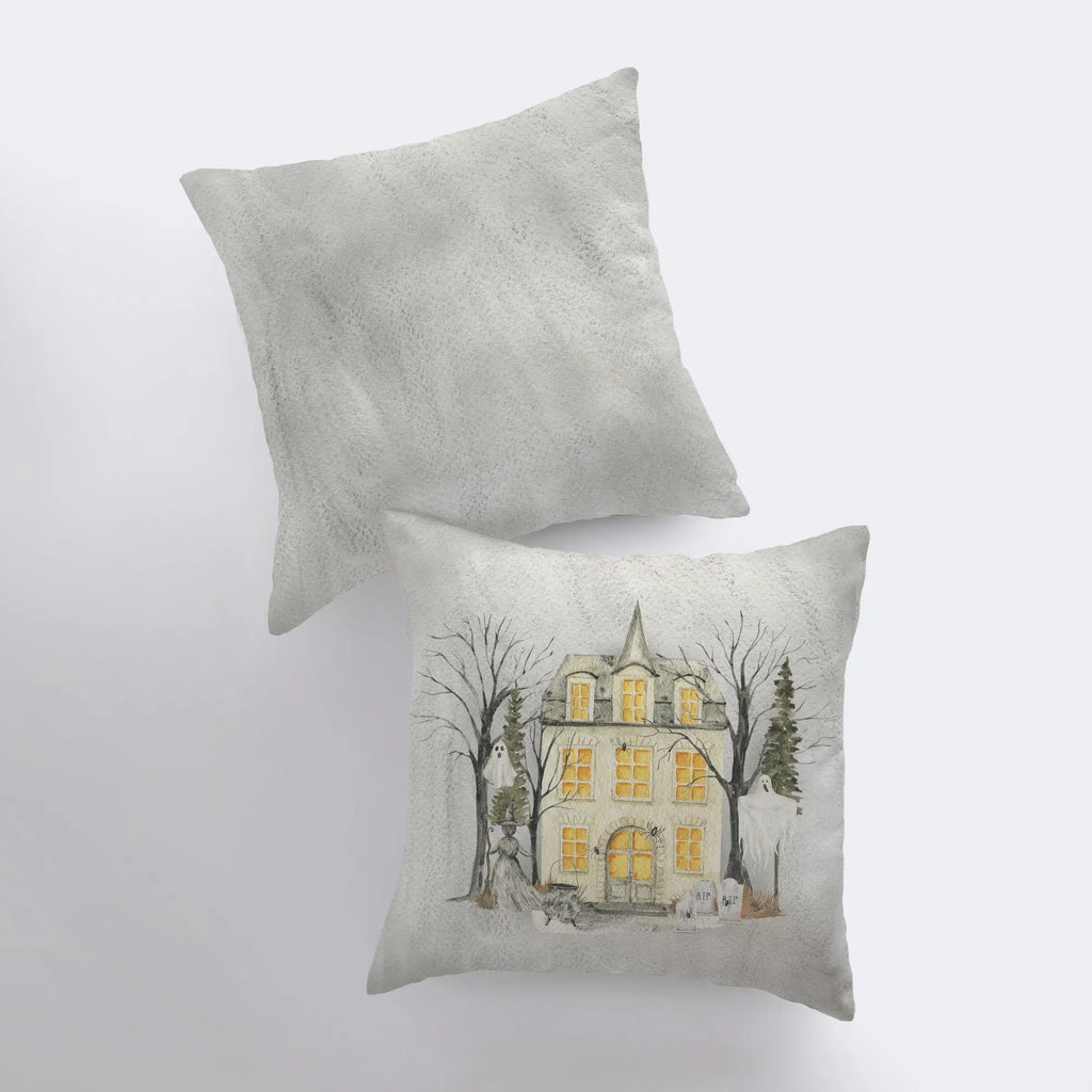 Halloween Spooky House Pillow | Fall Décor | Halloween Pillows | Halloween Décor | Fall Throw Pillows | Cute Throw Pillows | Couch Pillows UniikPillows