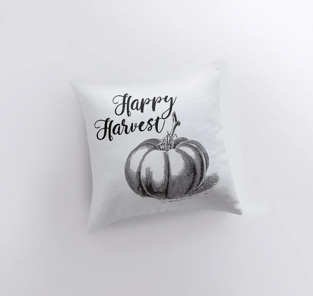 Happy Harvest | Pillow Cover | Home Decor | Modern Farmhouse | Primitive Decor | Pumpkin | Farmhouse Pillows | Country Decor | Gift for her UniikPillows