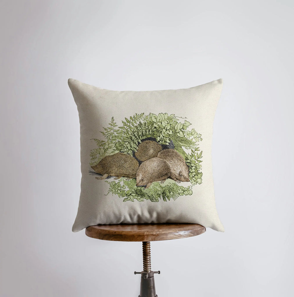 Hedgehogs | Pillow Cover | Throw Pillow | Hedgehog Pillow | Animals | Wild Animals | Sofa Pillows | Couch Pillows | Room Decor | Sofa Pillow UniikPillows