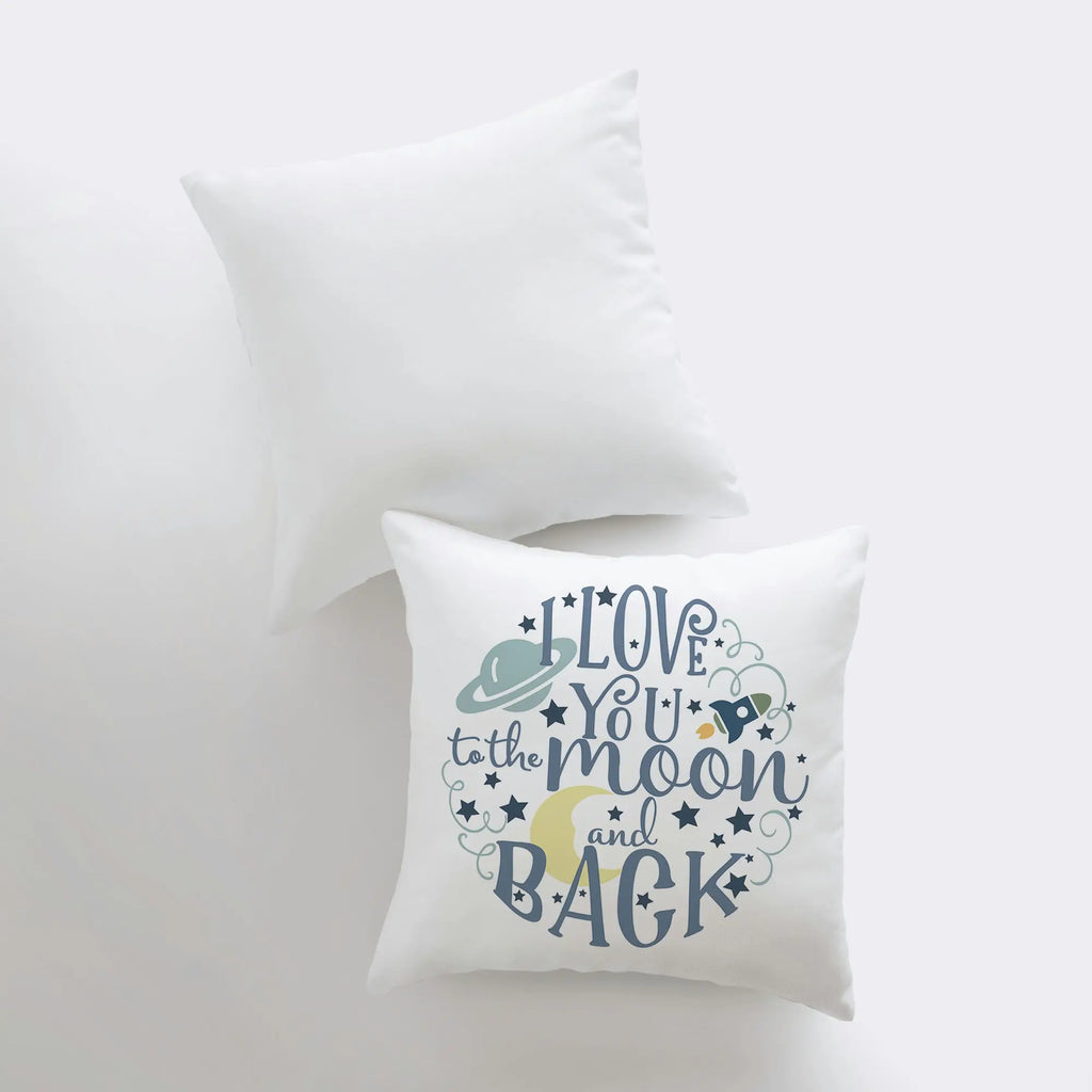 I love You to the Moon and Back | Pillow Cover | Home Decor | Throw Pillow | Valentines Day Gift for Her | Valentines Gift for Him UniikPillows