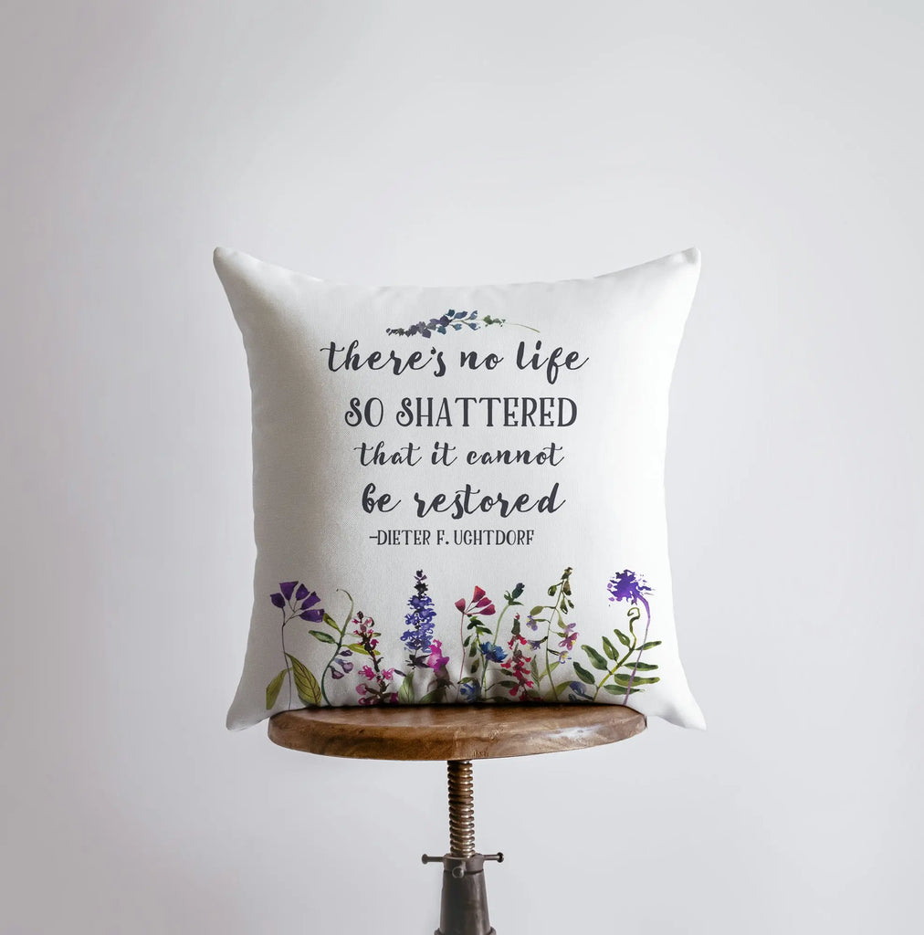 Life Restored | Pillow Cover | Inspirational Decor | Have Courage | Encouragement Gift | Be Courageous | Home Decor | Throw Pillow UniikPillows