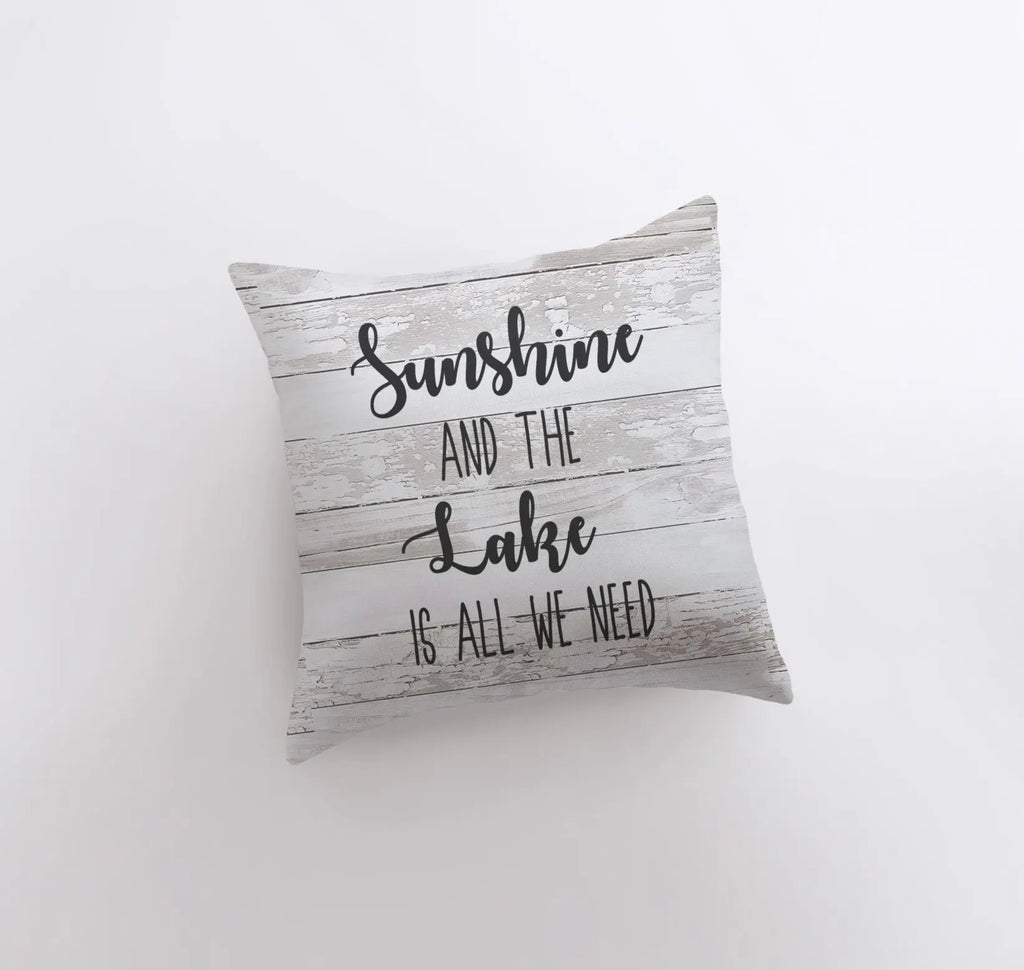Sunshine and the Lake  |  Throw Pillow | Home Decor | Cabin Decor Ideas | Cabin Pillow | Lake Life | Vintage Lake Decor | Lake House UniikPillows