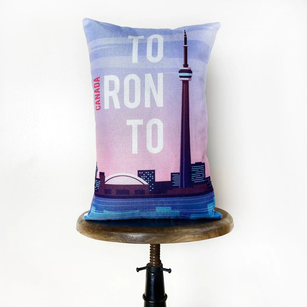 Toronto | Adventure Time | 12x18 | Pillow Cover | Wander lust | Throw Pillow | Travel Decor | Travel Gift | Gift for Friend | Gift for Women UniikPillows