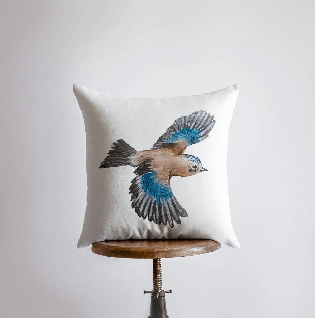 Watercolor Bluebird | Gifts | Brid Prints | Bird Decor | Accent Pillow Covers | Throw Pillow Covers | Pillow | Room Decor | Bedroom Decor UniikPillows