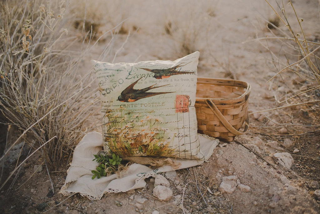 Birds | Pillow Cover | Bird Nest | Pillow | Farmhouse Decor | Home Decor | Throw Pillow | Gift for her | Cute Home Decor | Country Decor UniikPillows