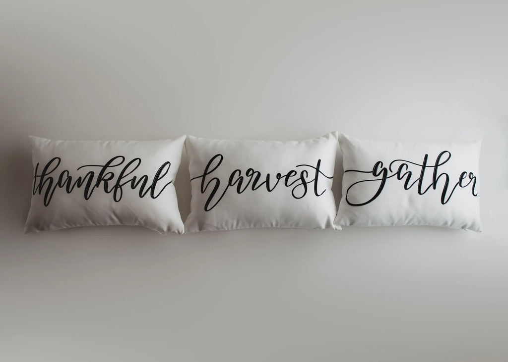 Gather Lumbar Pillow | Pillow Cover 18 x 12 | Primitive Decor | Fall Decor | Room Decor | Decorative Pillows | Gift for her | Sofa Pillows UniikPillows