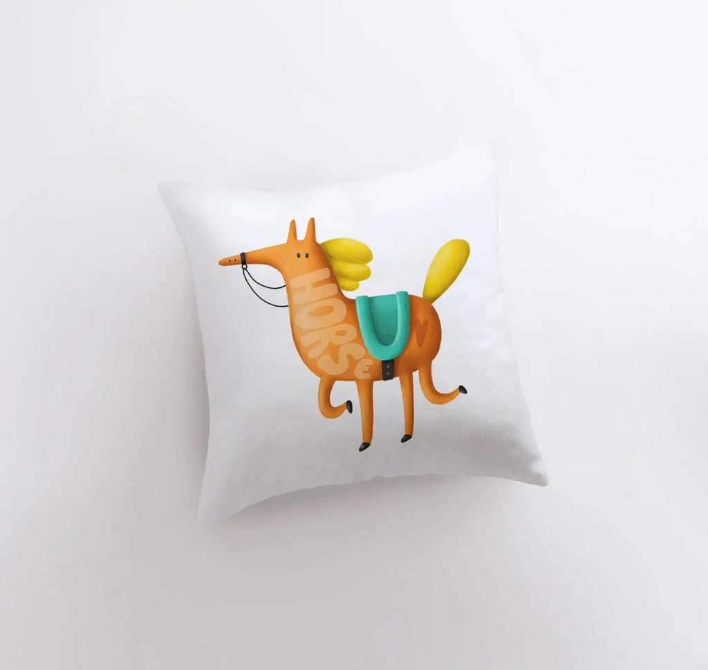 Horse Running Pillow | Throw Pillow | Horse Lover | Animal Lover Gift | Tiny House Decor | Cowgirl Pillow | Horse Pillow Pet UniikPillows