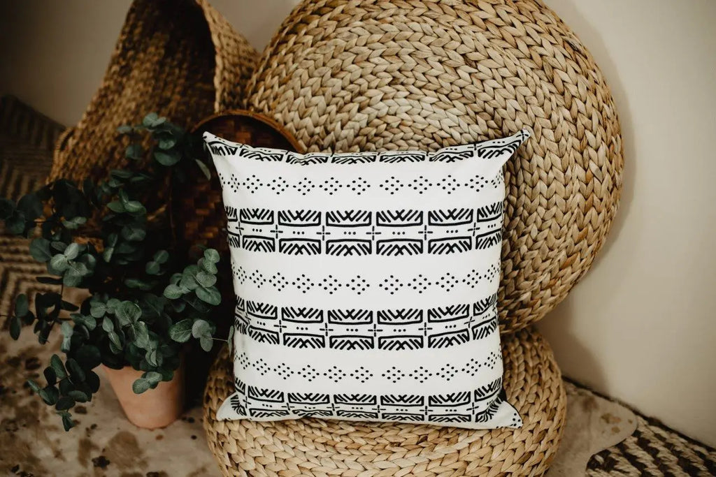 Mud-Cloth Pillow Covers | Black and White | Modern Home Decor | Mud-Cloth Pillow | Luxury Decor | Elegant Luxury Decor | Throw Pillow UniikPillows