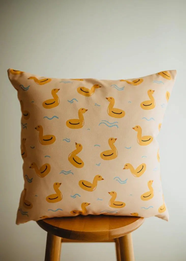 Pool Ducky Float Pattern | Vintage Style | Summer Day Fun | Home Decor | Throw Pillows| Orange Pillows | Room Decor | Decorative Pillows UniikPillows