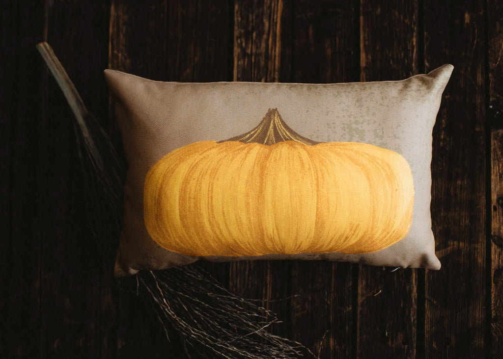 Primitive Fall Pumpkin Lumbar Pillow Cover | 12x18 Thanksgiving Décor | Fall Decor | Room Decor | Decorative Pillows | Gift for her UniikPillows