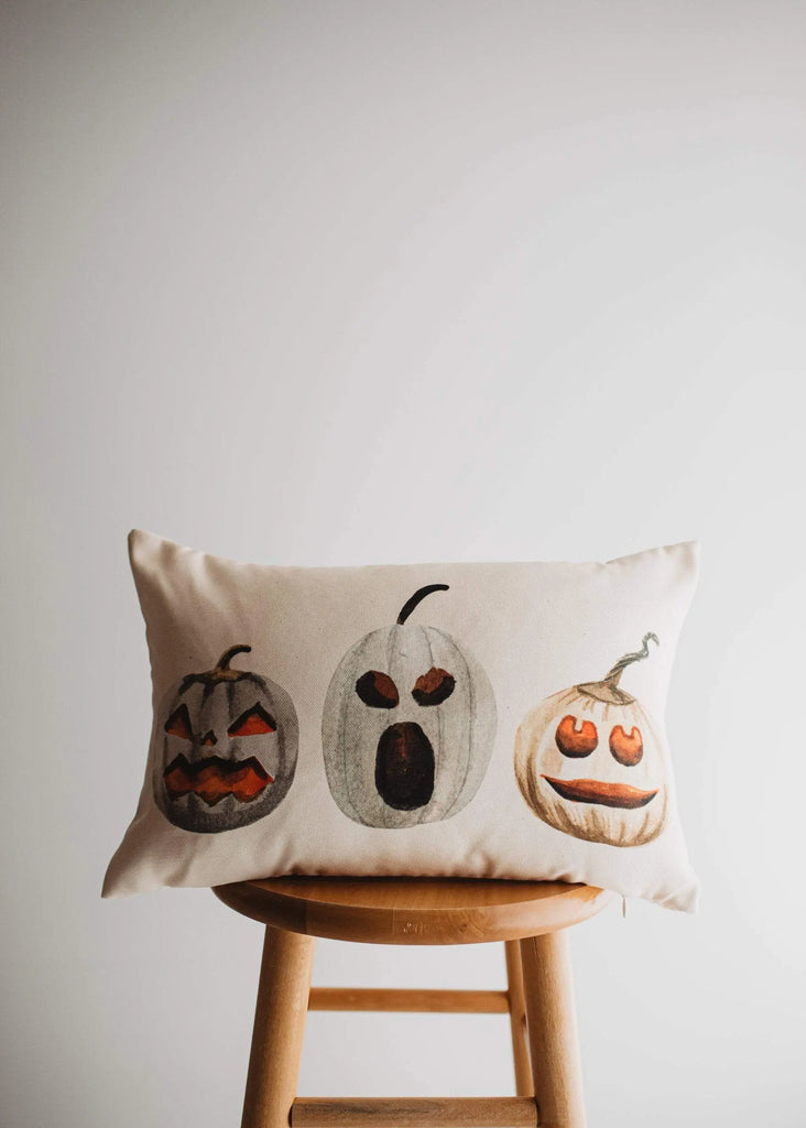 Primitive Jack o Lantern Lumbar Pillow Cover | 18x12 Halloween Décor | Fall Decor | Room Decor | Decorative Pillows | Gift for her UniikPillows