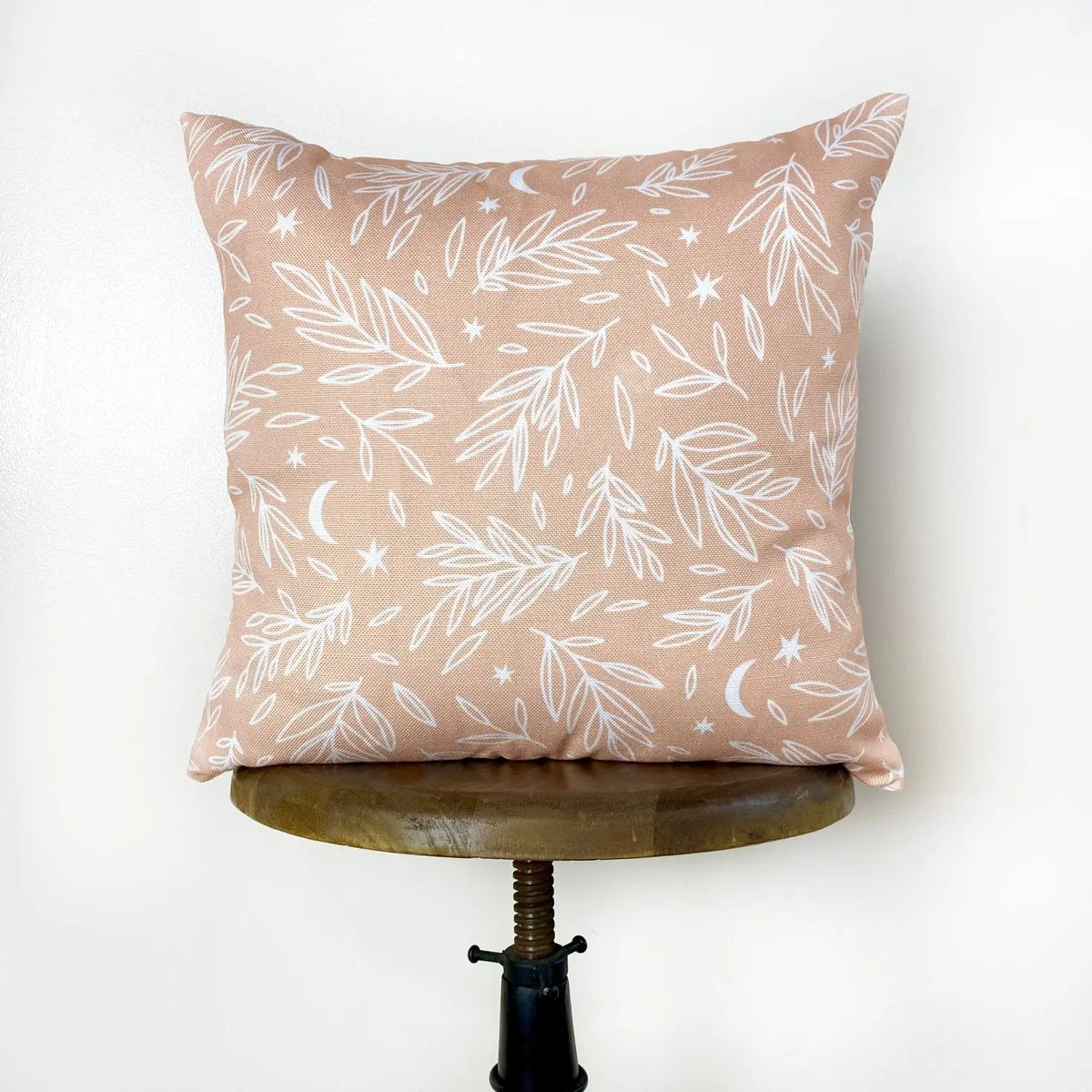 White Leaf Repeat Pattern Throw Pillow Cover Baby Nursery Decor Baby Shower Decorations Nursery Pillow Gift Ideas UniikPillows