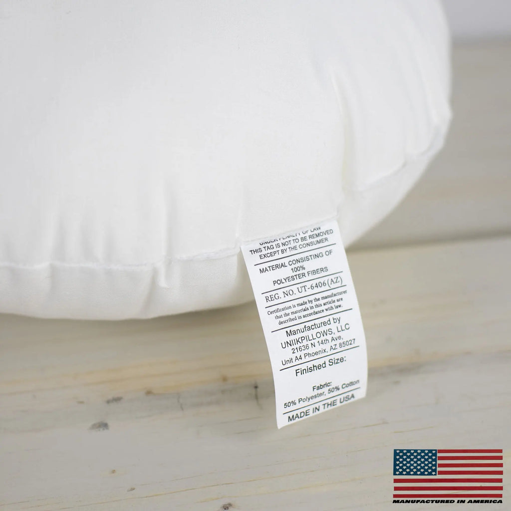 12" | Round Angel Hair Insert | Indoor Outdoor Down Alternative Hypoallergenic Pillow Insert | Quality Insert | Premium Insert UniikPillows