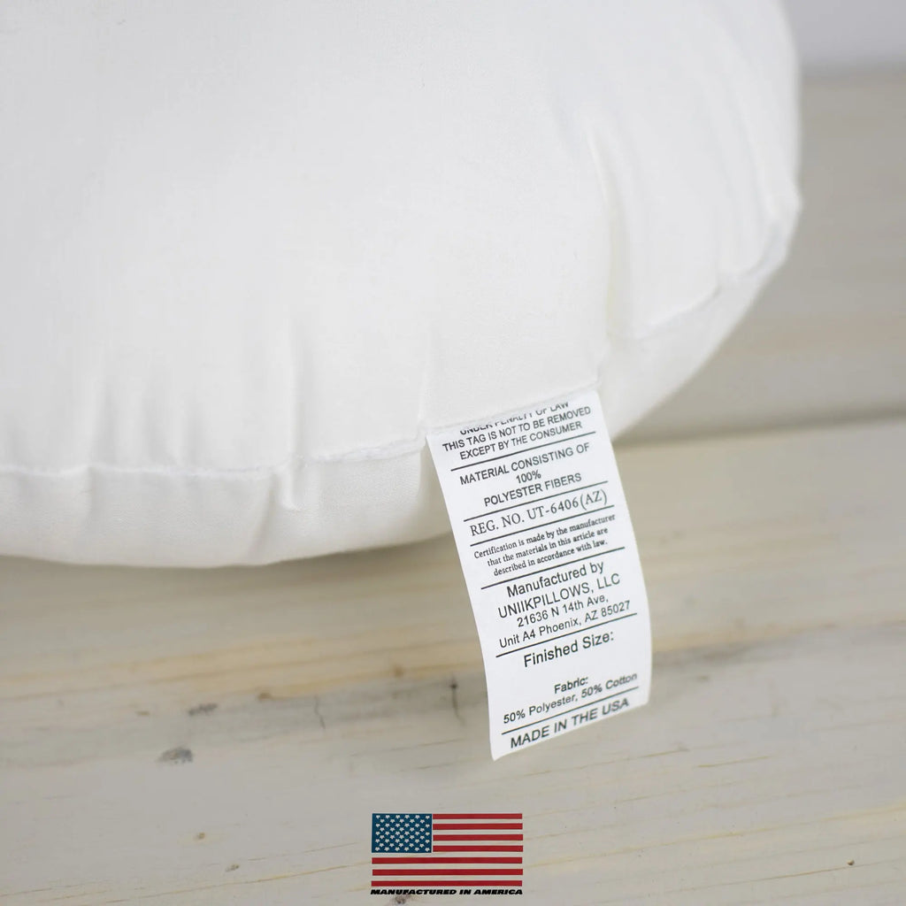 12" | Round Pillows Insert | Indoor Outdoor Hypoallergenic Polyester Pillow Insert | Quality Insert | Round Pillow Form | Round Pillow UniikPillows