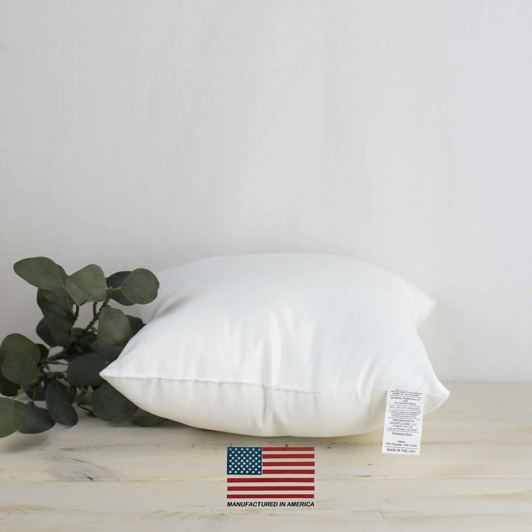 08″ x 08″ Pillow Form- Square – with PREMIUM polyester filling 