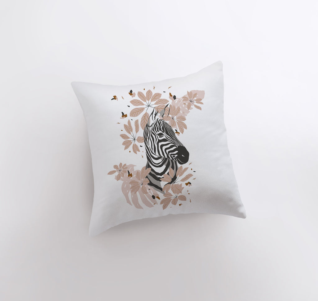 a pillow with a picture of a zebra on it