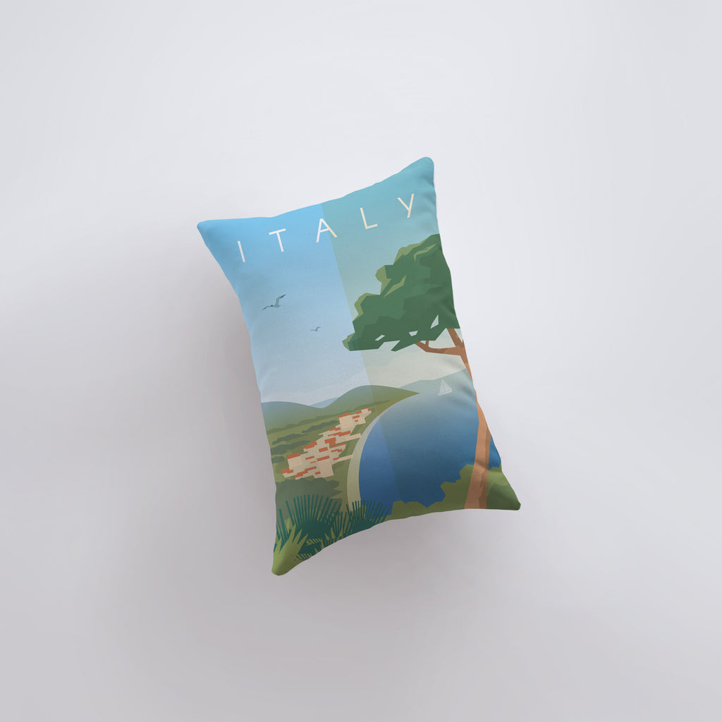 a pillow that has a picture of a tree on it