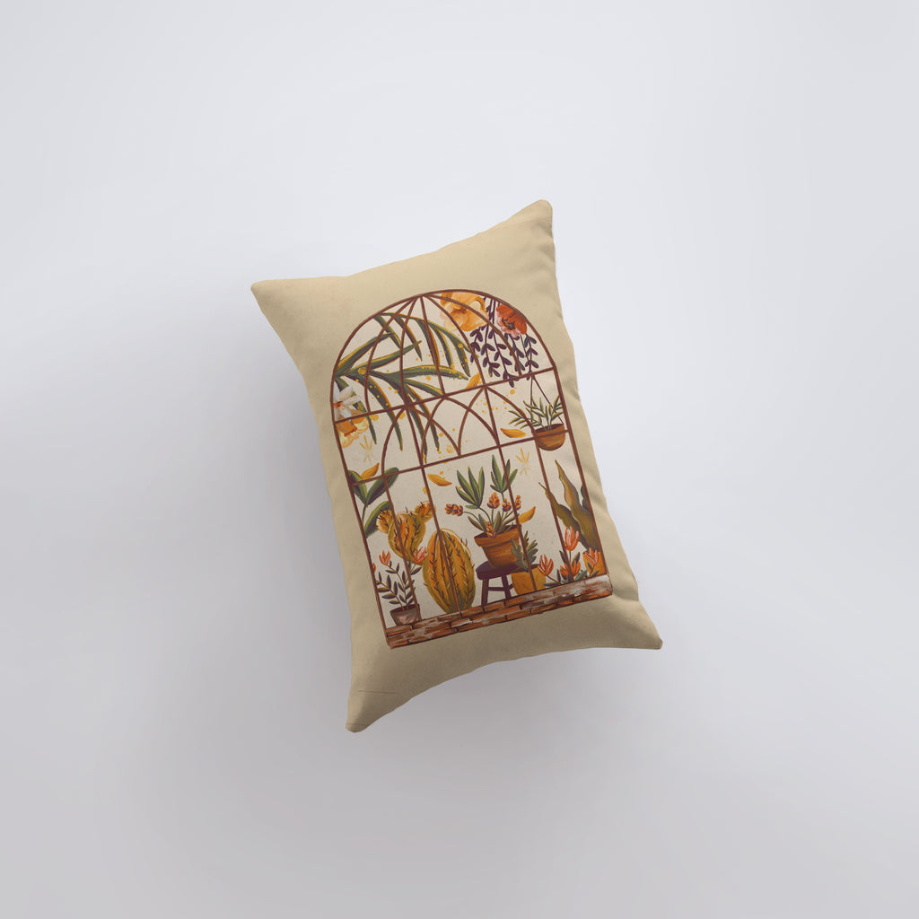 a pillow with a picture of a window on it