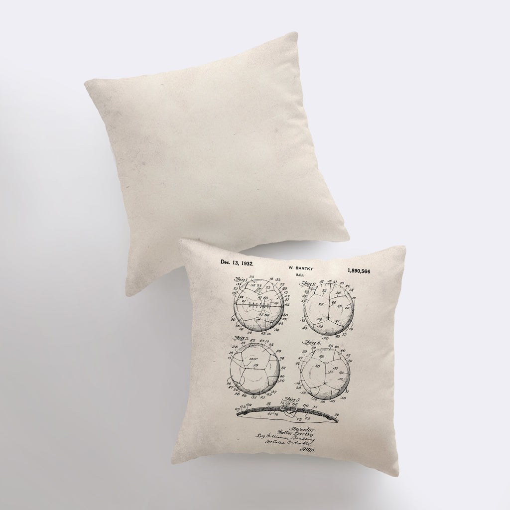 Vintage Soccer Ball | Soccer Gifts | Soccer Mom | Soccer Fabric | Soccer Gifts for girls | Soccer Dad | Soccer Coach Gift | Throw Pillow - UniikPillows