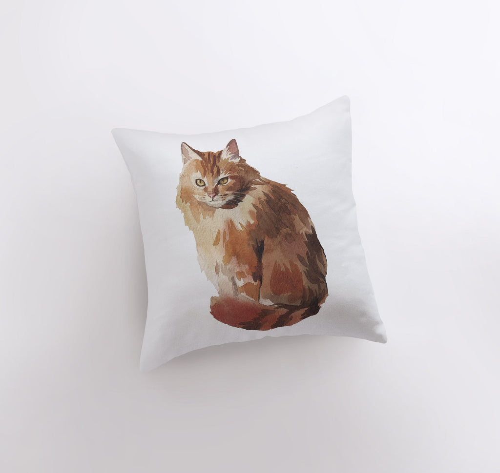 a pillow with a picture of a cat on it