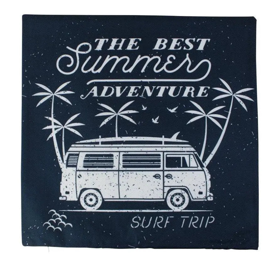 Adventure Awaits | Summer Decor | Surfing Art | Surfing Gifts| Surf | Trip | Throw Pillow | Long Beach California | Home Decor | Gift ideas UniikPillows
