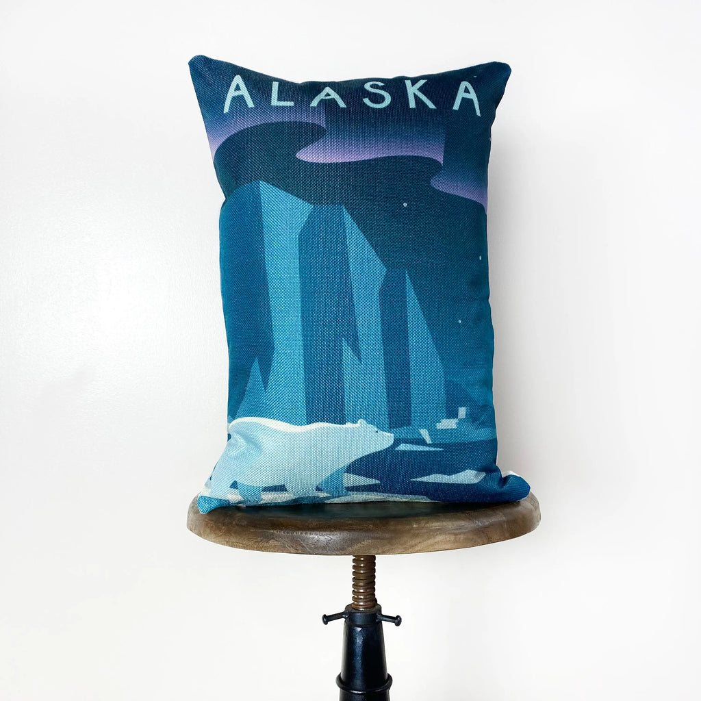 Alaska  | Adventure Time | 12x18 | Pillow Cover | Wander lust | Throw Pillow | Travel Decor | Travel Gift | Gift for Friend | Gift for Women UniikPillows