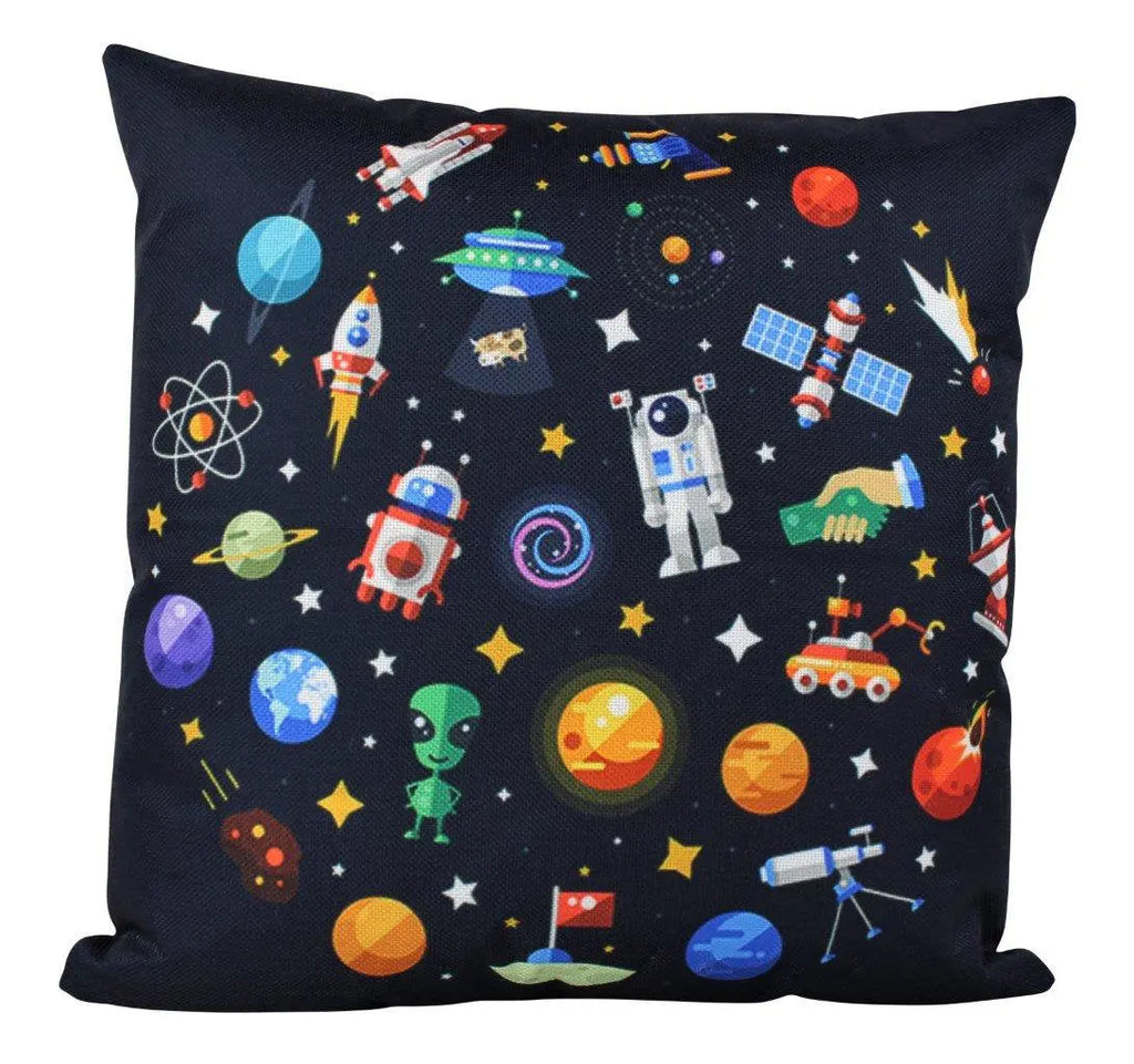 Aliens | Planets | Spaceship | Rocket Ship | Fun Gifts | Pillow Cover | Home Decor | Throw Pillows | Happy Birthday | Kids Room Decor UniikPillows