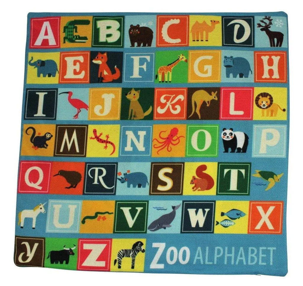 Alphabet | ABC | Alphabet Blocks | Baby Nursery Decor | Pillow Cover | Home Decor | Throw Pillows | Happy Birthday | Kids Room Decor UniikPillows
