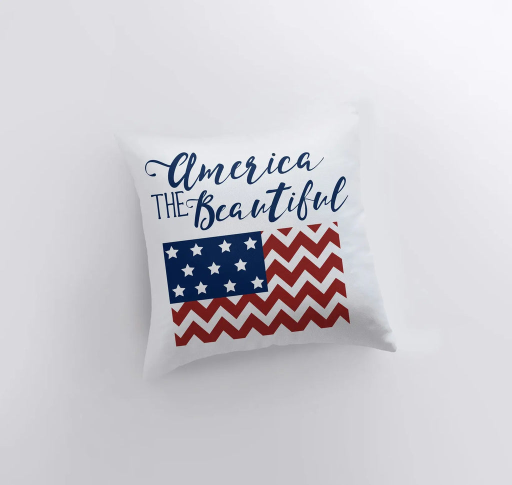 America the Beautiful | Pillow Cover | Home Decor | Freedom Fourth of July | This is America | American Flag | Room Decor | Throw Pillow UniikPillows
