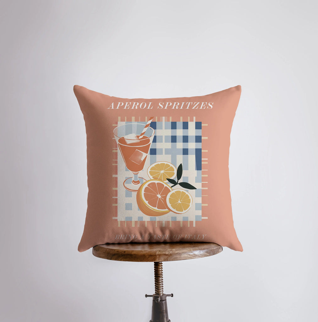 Aperol Spritzes | Gouache Painting | Food | Abstract Still Life | Throw Pillow | Home Decor | Gift for Her | Pillow Cover | Travel Gift - UniikPillows