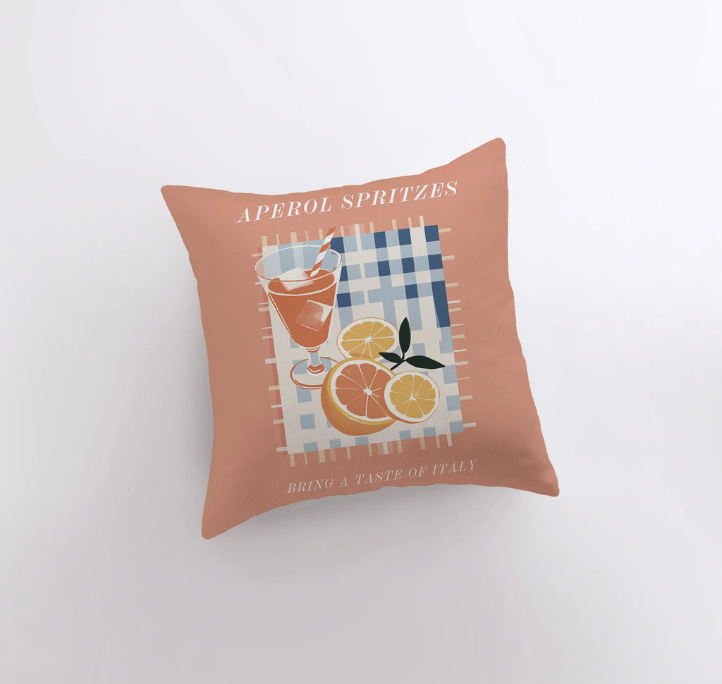 Aperol Spritzes | Gouache Painting | Food | Abstract Still Life | Throw Pillow | Home Decor | Gift for Her | Pillow Cover | Travel Gift - UniikPillows