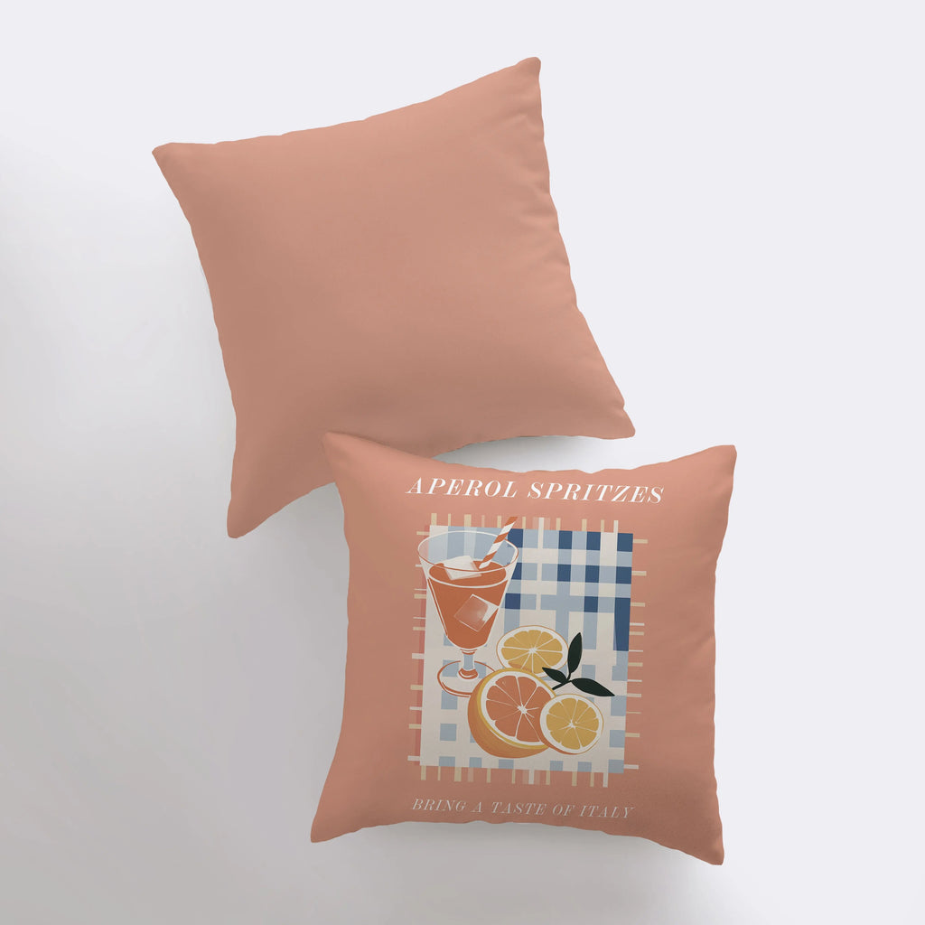 Aperol Spritzes | Gouache Painting | Food | Abstract Still Life | Throw Pillow | Home Decor | Gift for Her | Pillow Cover | Travel Gift - UniikPillows
