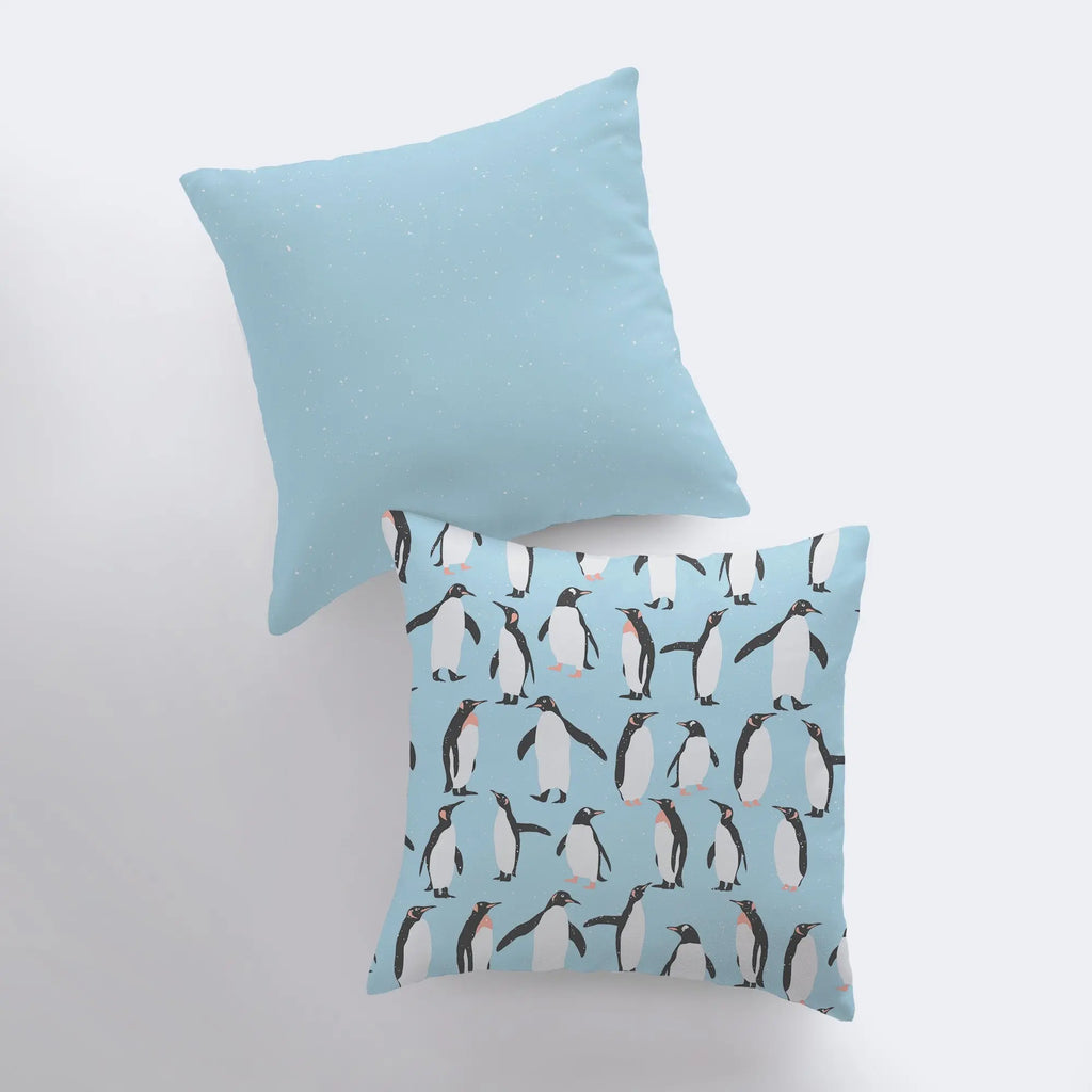Arctic Penguin | Purple Pillow Cover | Home Décor | Throw Pillow | Christmas Pillow | Modern Home Decor | Unique Home Decor UniikPillows