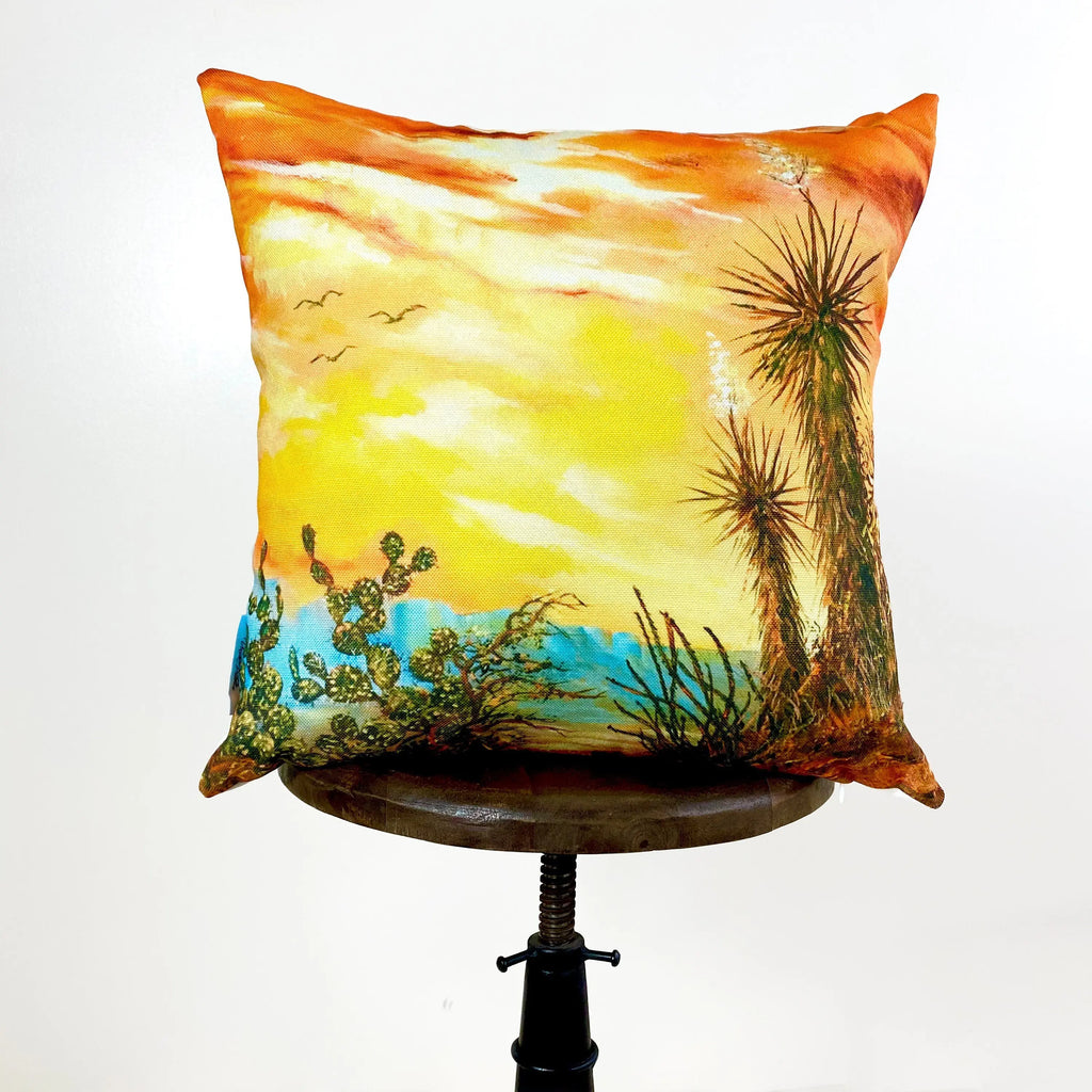 Arizona Art | Desert Painting | Saguaro Cactus | Arizona Sunset | Desert Cactus | Arizona Gifts | Desert Art | Home Decor | Gift Idea UniikPillows