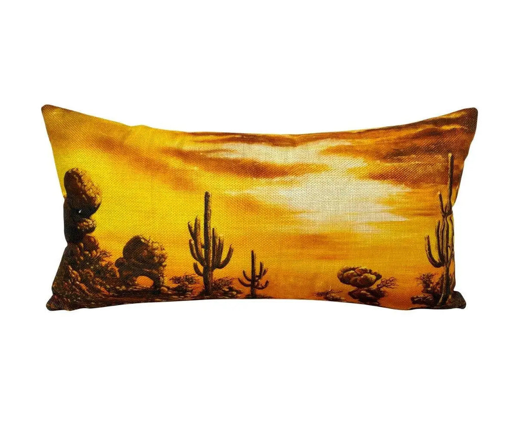 Arizona Sunset Saguaro Cactus | Adventure Time | Pillow Cover | Wander lust | Throw Pillow | Travel Gift | Gift for Friend | Gifts for Women UniikPillows