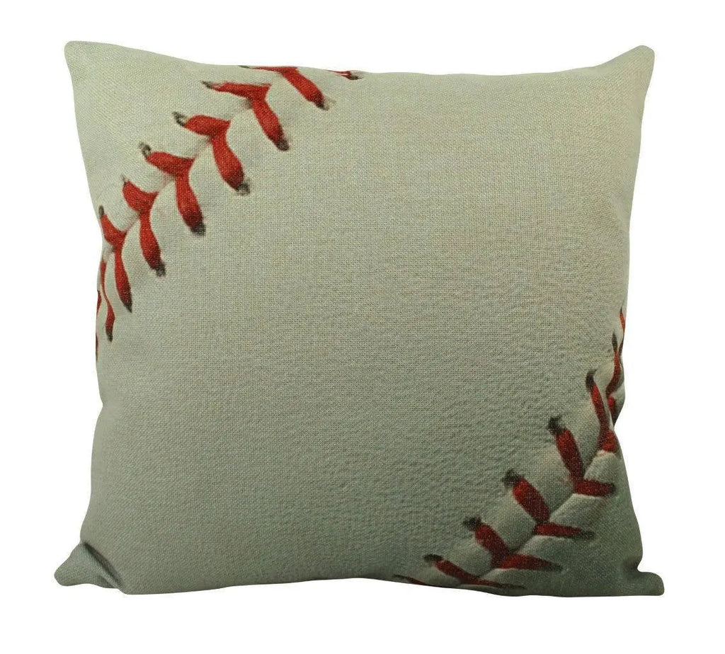Baseball | Beige | Sports | Sports Fabric | Sports Fans | Custom Baseballs | Baseball Gifts | Room Decor | Bedroom Decor | Baseball Decor UniikPillows