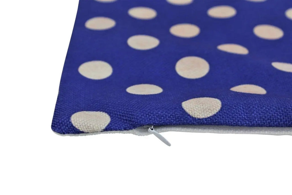 Blue and white Polka Dots |   Pillow Cover | Solid Accent Pillows | Polka Dot Pillow | Design Accents Pillows | Blue Throw Pillows | Color UniikPillows